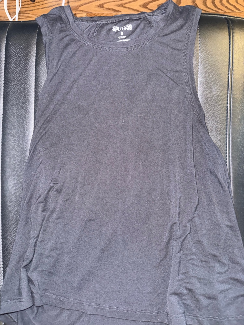 Splits59 Black Sleeveless Tee with Logo